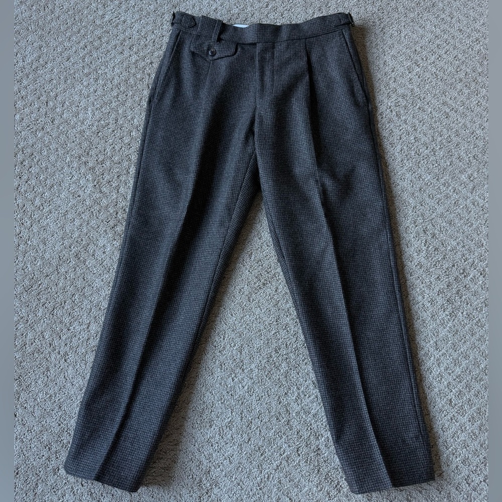 Suitsupply Brentwood Dark Brown Houndstooth Trousers